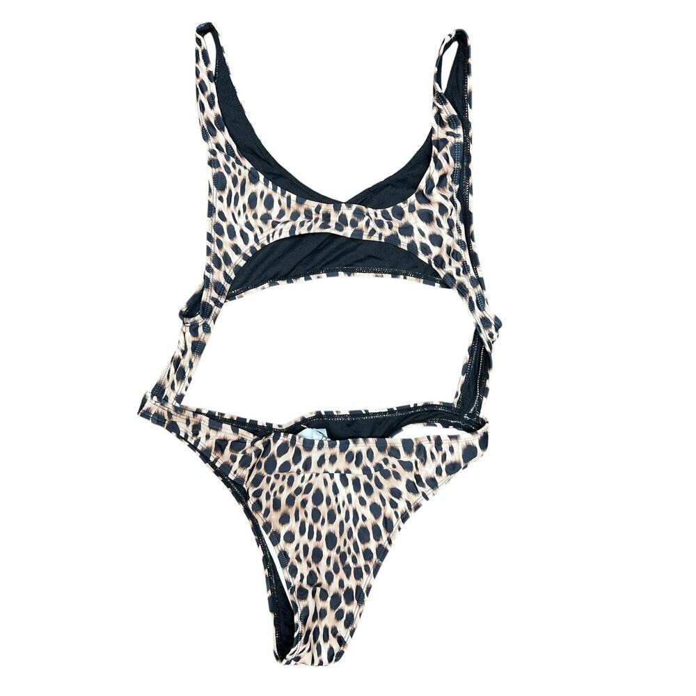 Motel Lucy One Piece Swimsuit in Original Cheetah Size Small NWT - Picture 4 of 8